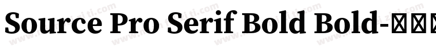 Source Pro Serif Bold Bold字体转换